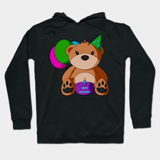 Birthday Cake Teddy Bear Hoodie